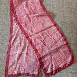 Vintage ANNE KLEIN scarf BEGONIA PINK SILK